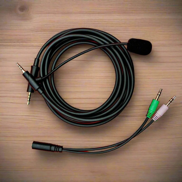 Zero-Latency HeX Gaming Cable with Premium Mic for H1H